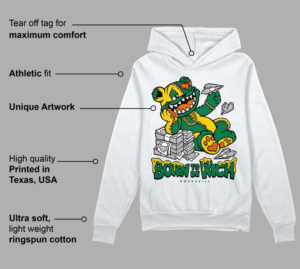 Green Collection superstreetwear Hoodie Sweatshirt Born To Be Rich Graphic