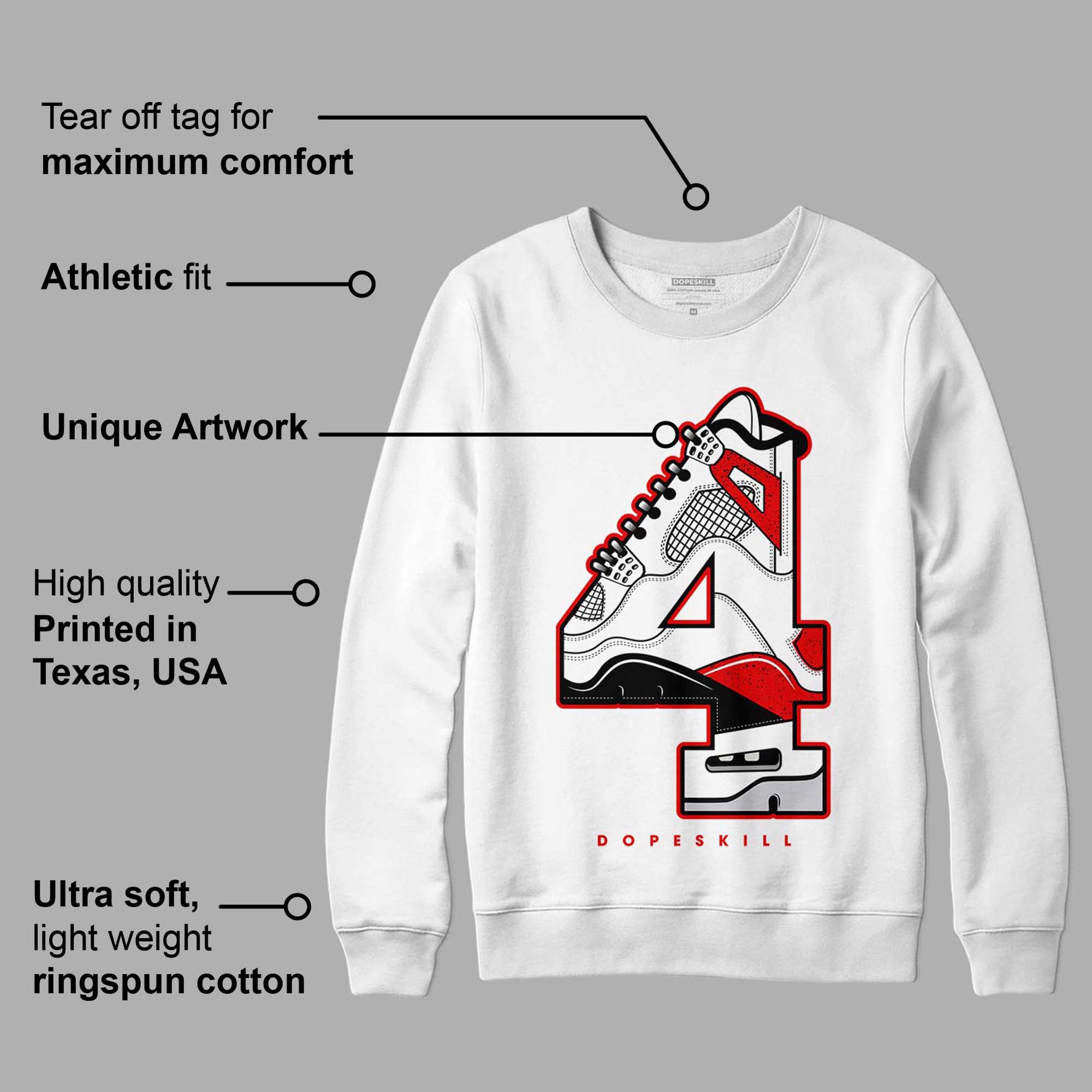 Red Cement 4S superstreetwear Sweatshirt No.4 Graphic
