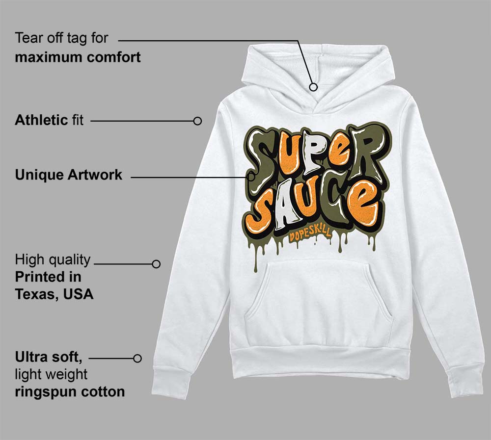 Olive 5s superstreetwear Hoodie Sweatshirt Super Sauce Graphic