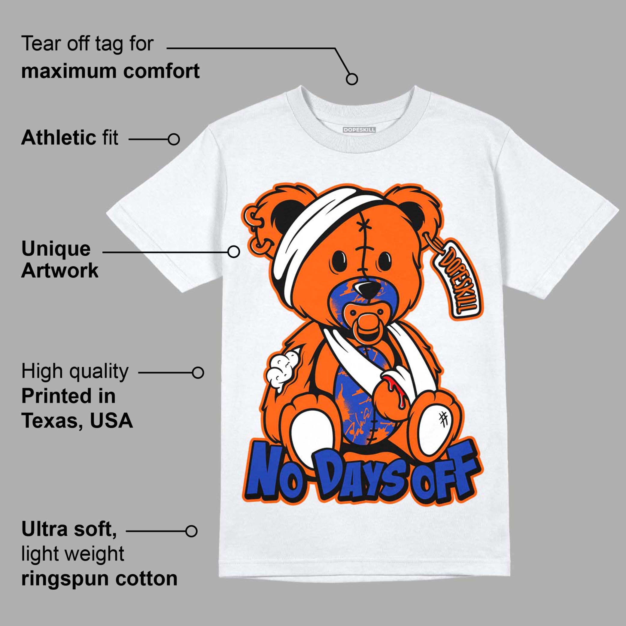 Dunk Low Futura Orange Blaze superstreetwear T-Shirt Hurt Bear Graphic