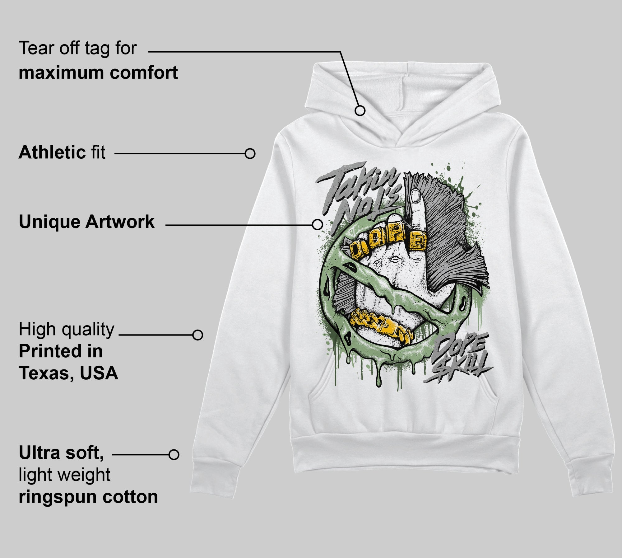 Seafoam 4s superstreetwear Hoodie Sweatshirt Takin No L's Graphic