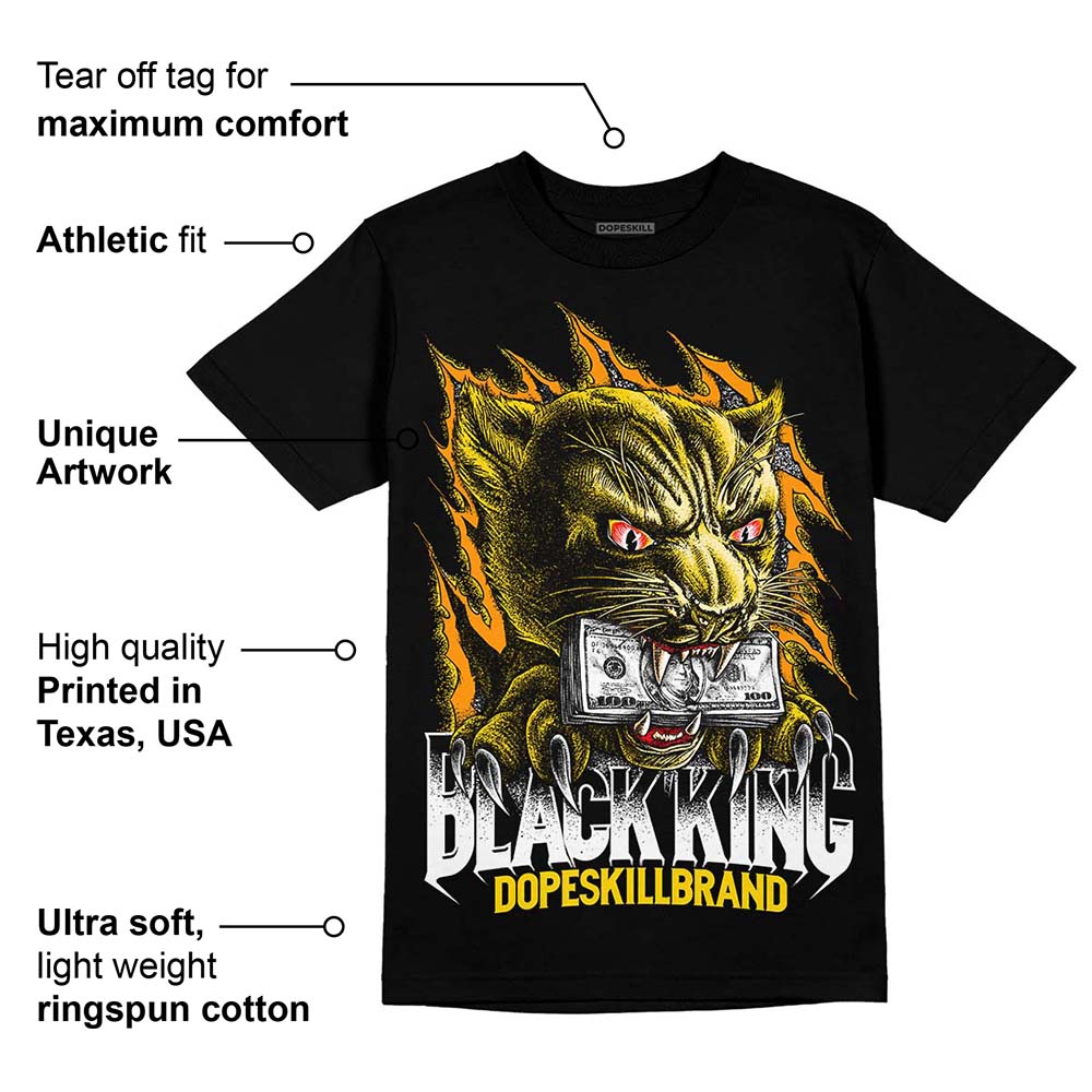 Yellow Ochre 6s superstreetwear T-Shirt Black King Graphic