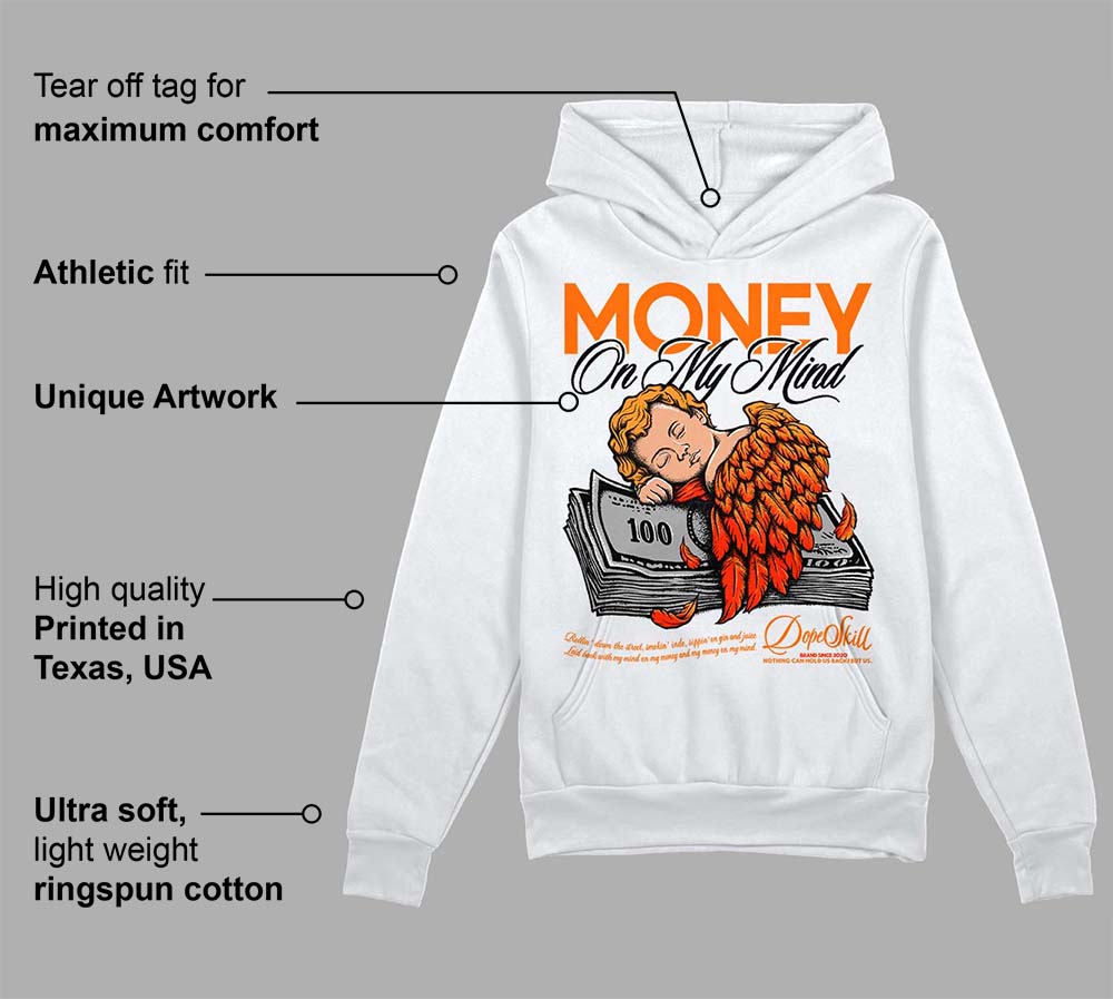 Orange Black White superstreetwear Hoodie Sweatshirt MOMM Graphic