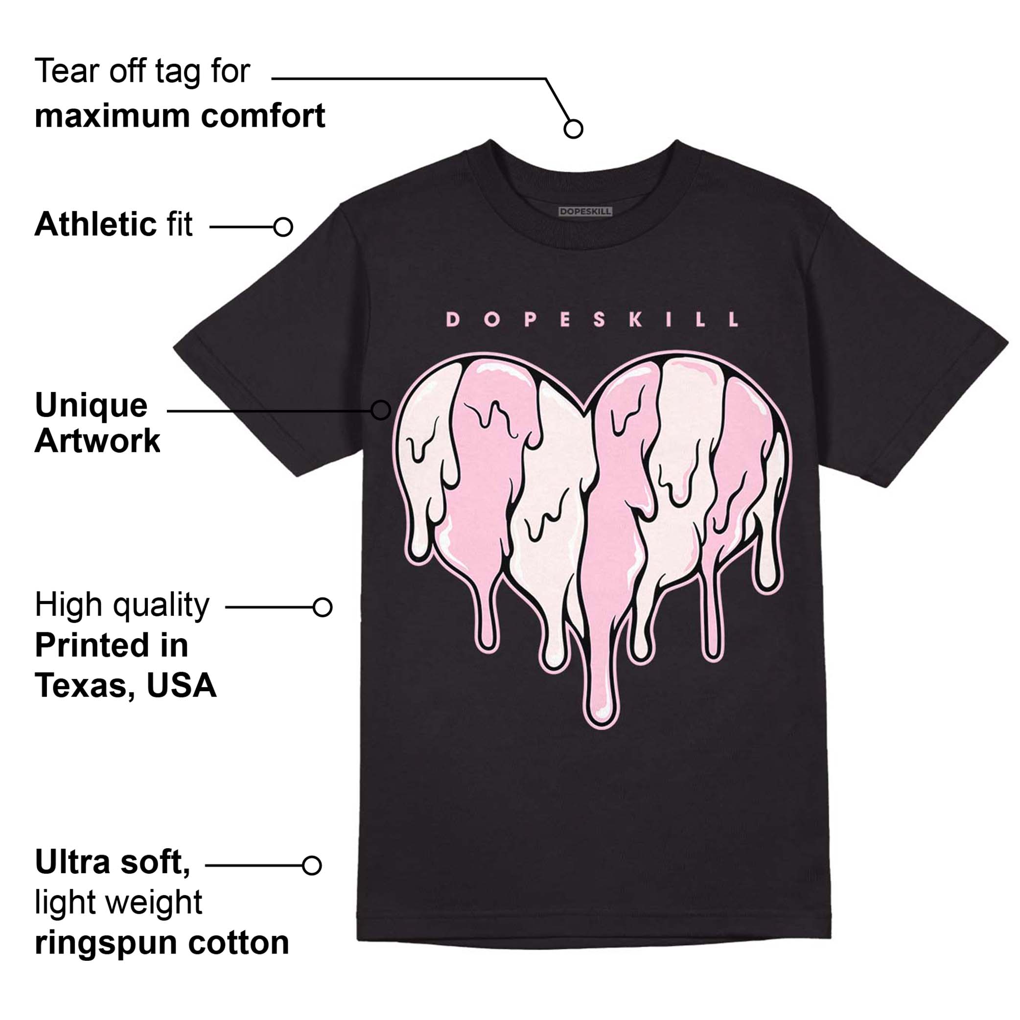 Dunk Low Pink Foam superstreetwear T-Shirt Slime Drip Heart Graphic