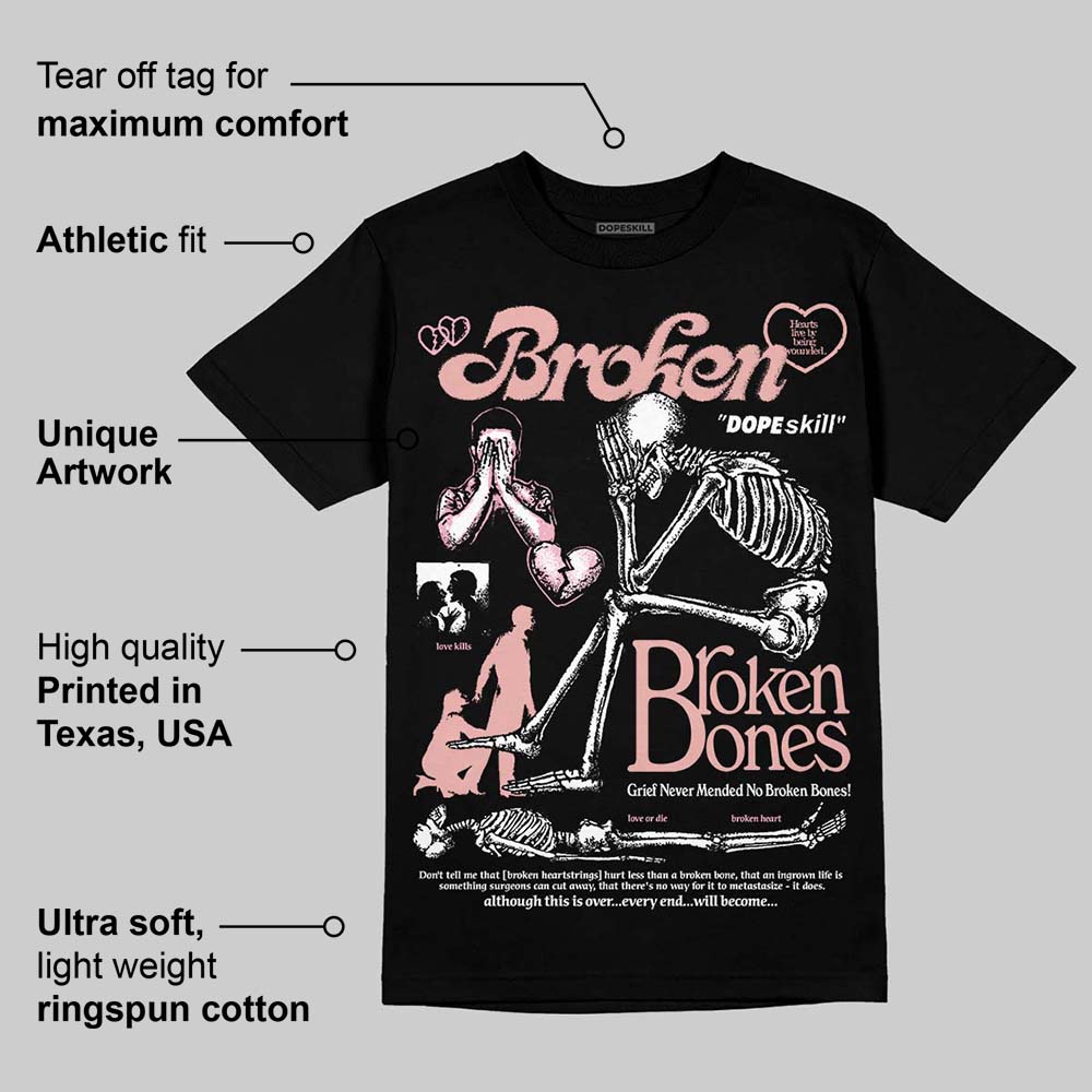 Rust Pink 1s 2025 superstreetwear T-Shirt Broken Bones Graphic