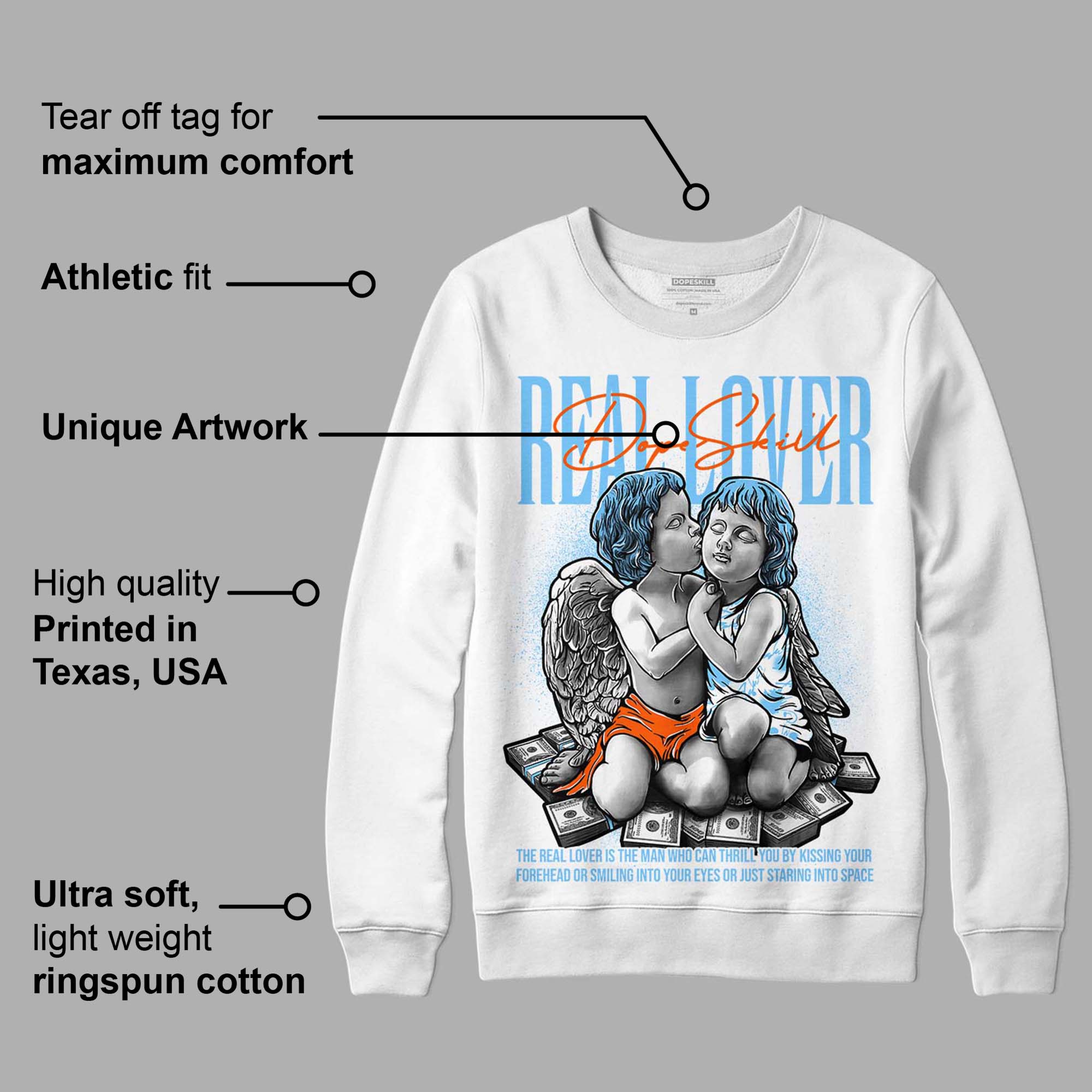 Dunk Low Futura University Blue superstreetwear Sweatshirt Real Lover Graphic