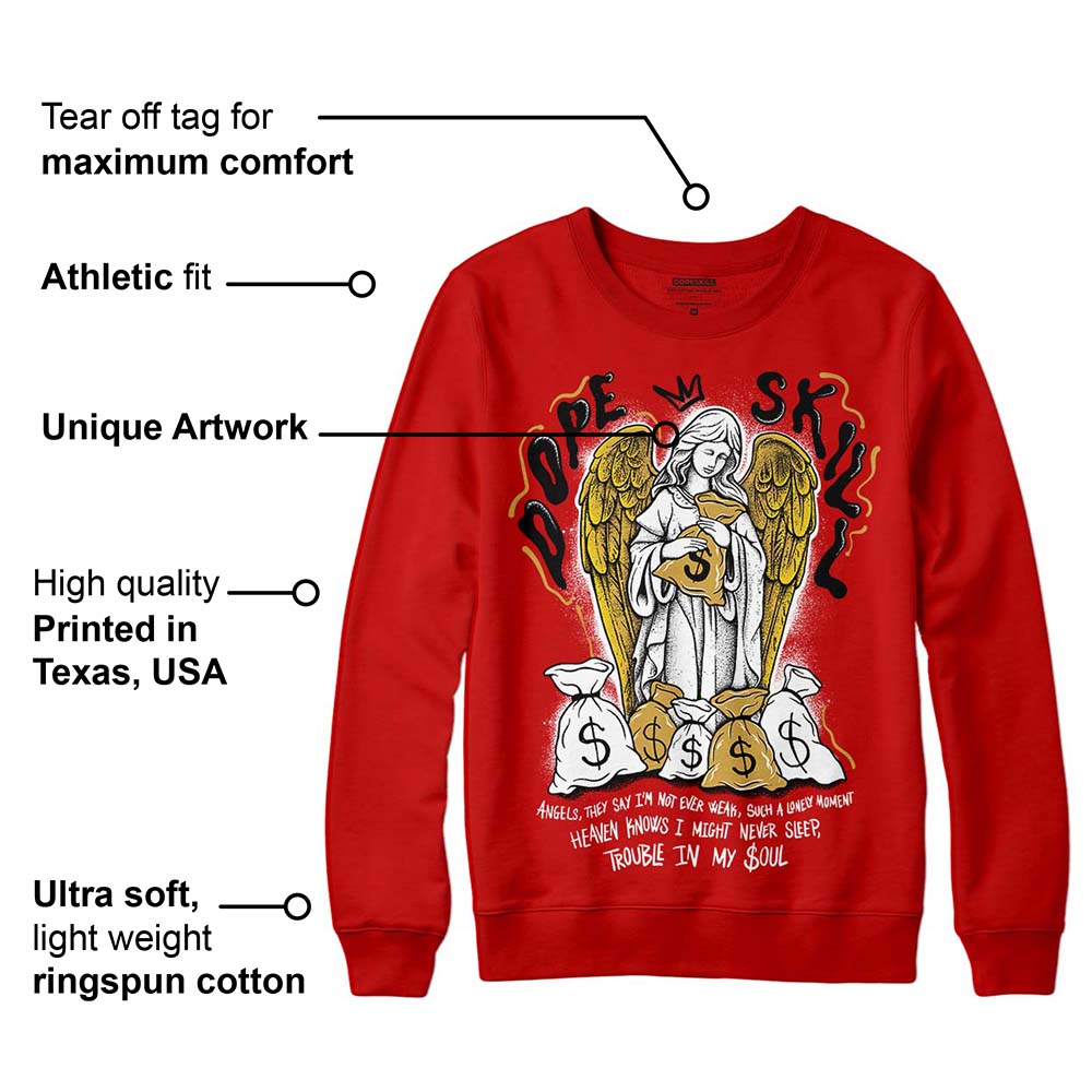 Red Collection superstreetwear Red Sweatshirt Angels Graphic
