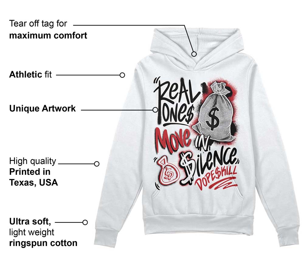 Red Taxi 12s superstreetwear Hoodie Sweatshirt Real Ones Move In Silence Graphic