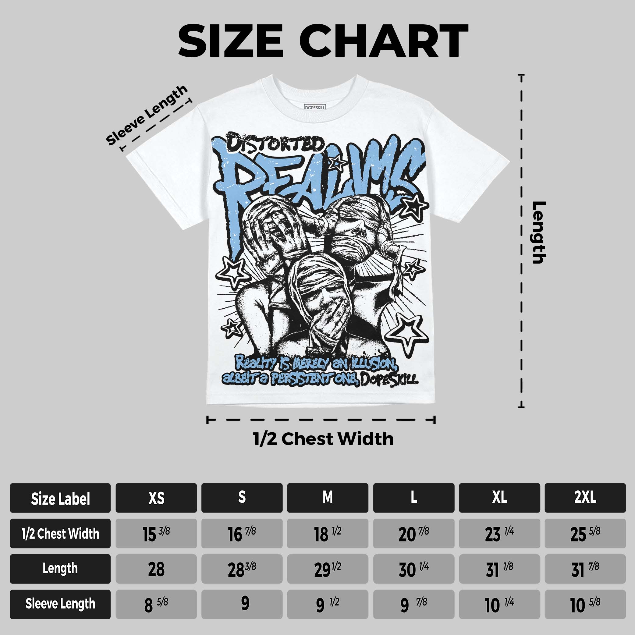 University Blue 6s superstreetwear Oversize Print T-Shirt Distorted Realms Graphic