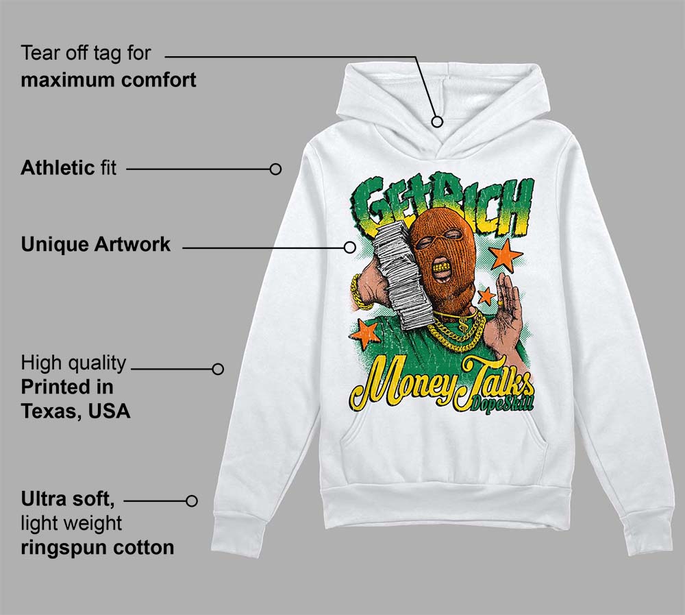 Green Collection superstreetwear Hoodie Sweatshirt Get Rich Graphic