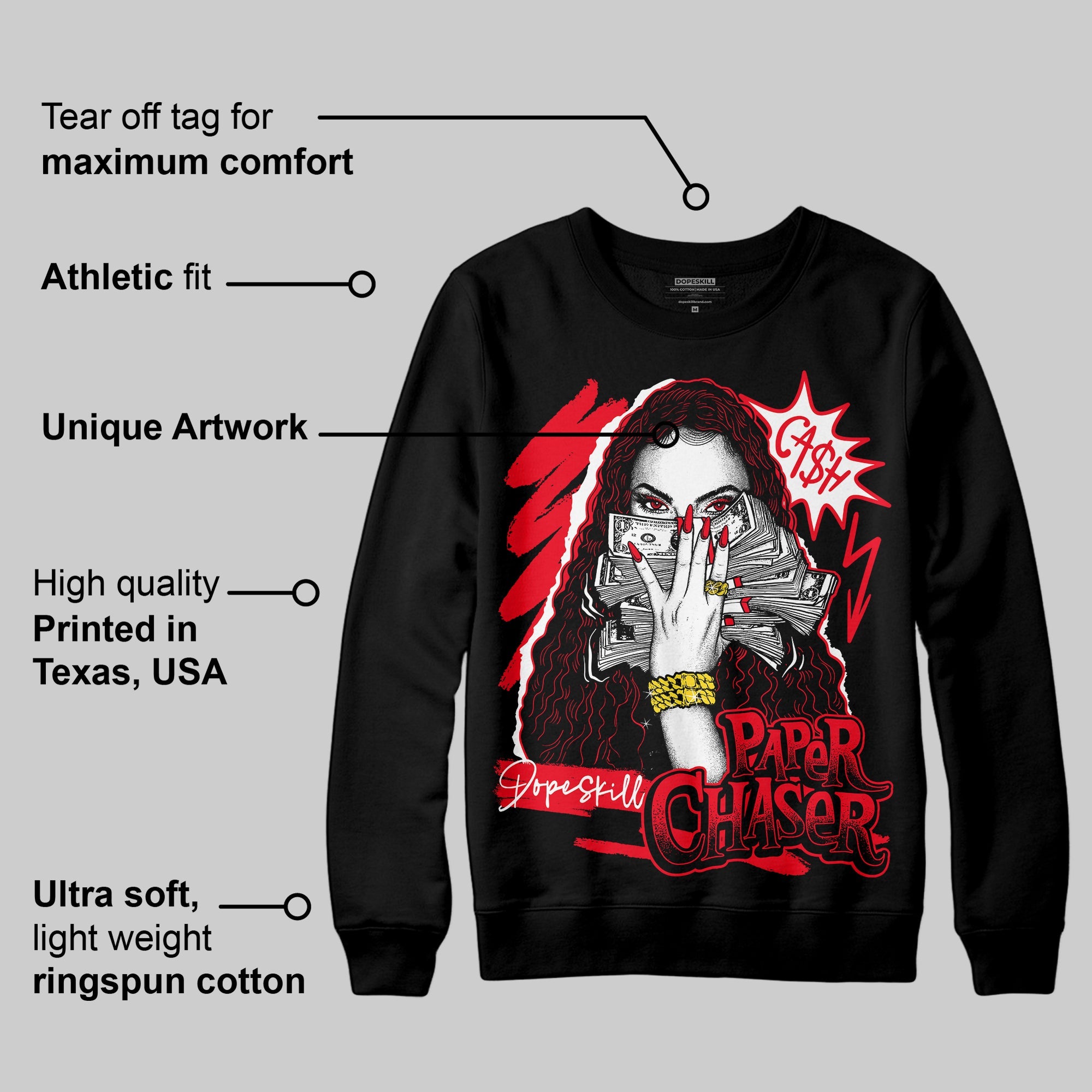 Red Thunder 4s superstreetwear Sweatshirt NPC Graphic