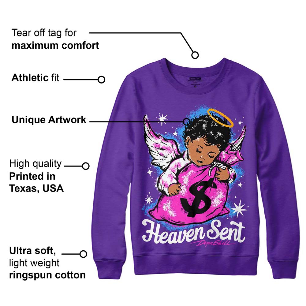Court Purple 13s superstreetwear Purple Sweatshirt Heaven Sent Graphic