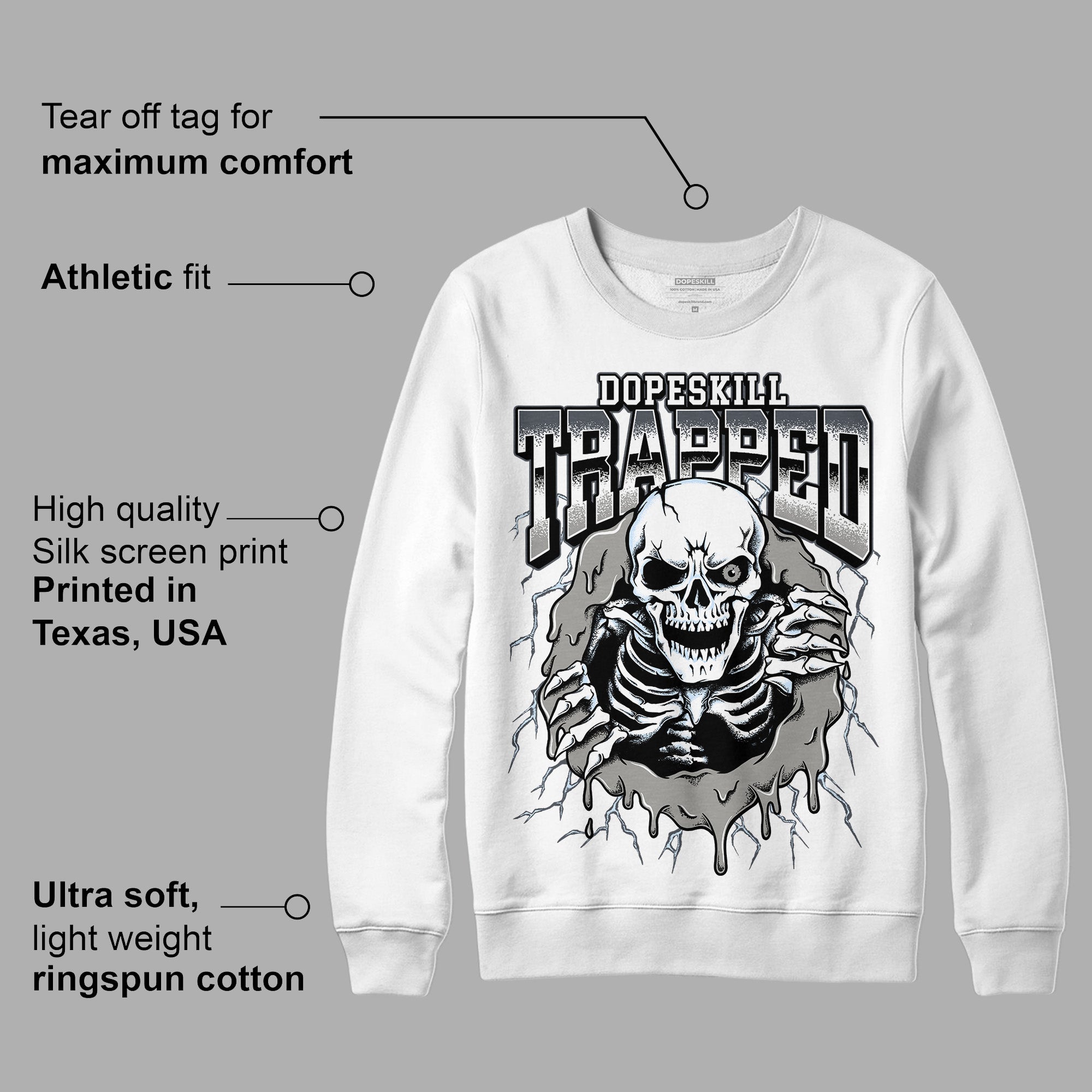 Cool Grey 6s superstreetwear Sweatshirt Trapped Halloween Graphic
