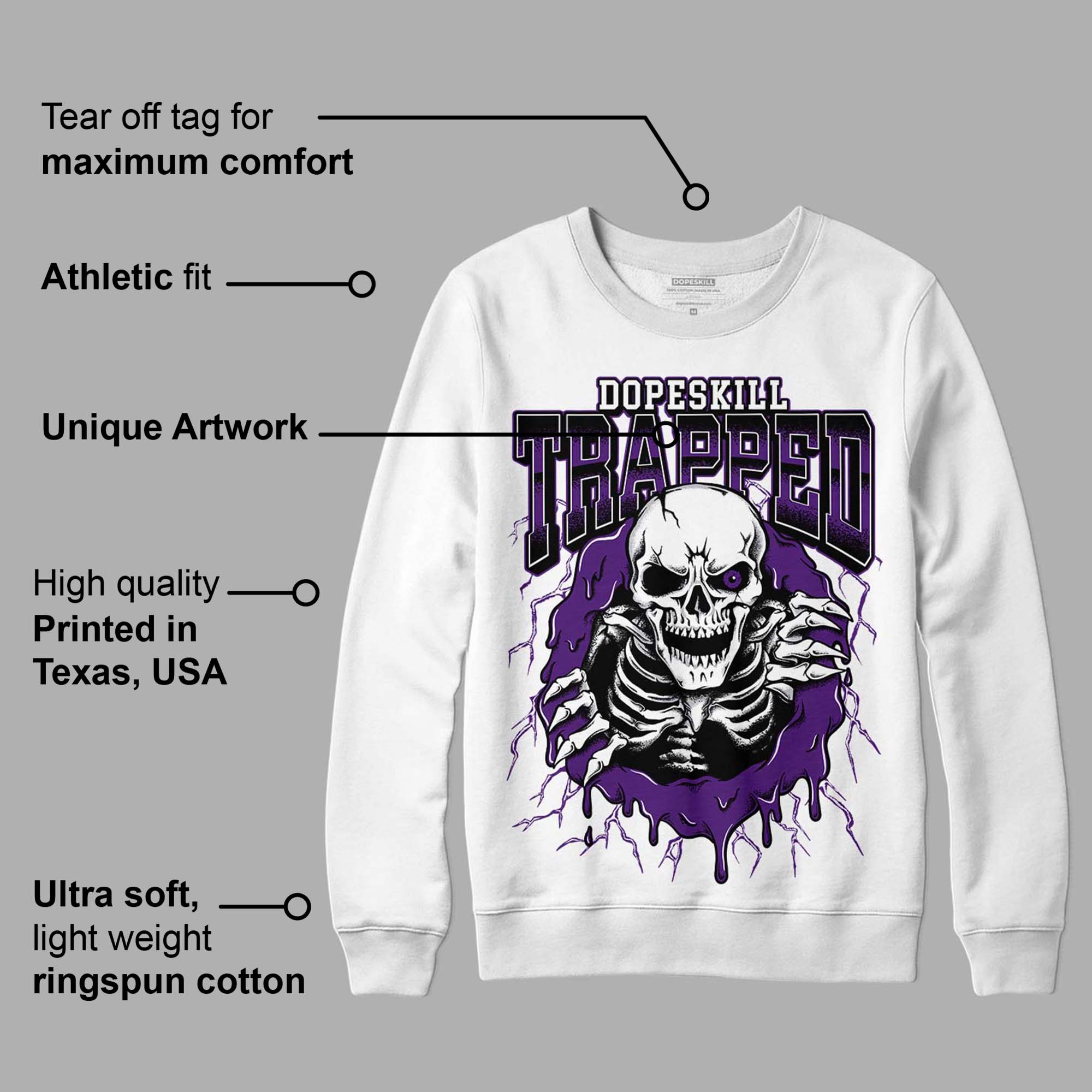 Field Purple 12s superstreetwear Sweatshirt Trapped Halloween Graphic