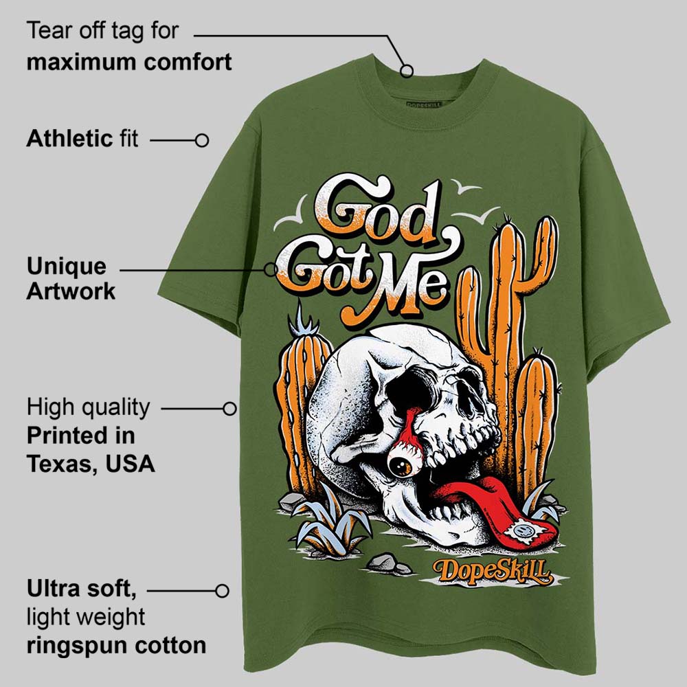 Olive 5s superstreetwear Olive T-shirt God Got Me Graphic