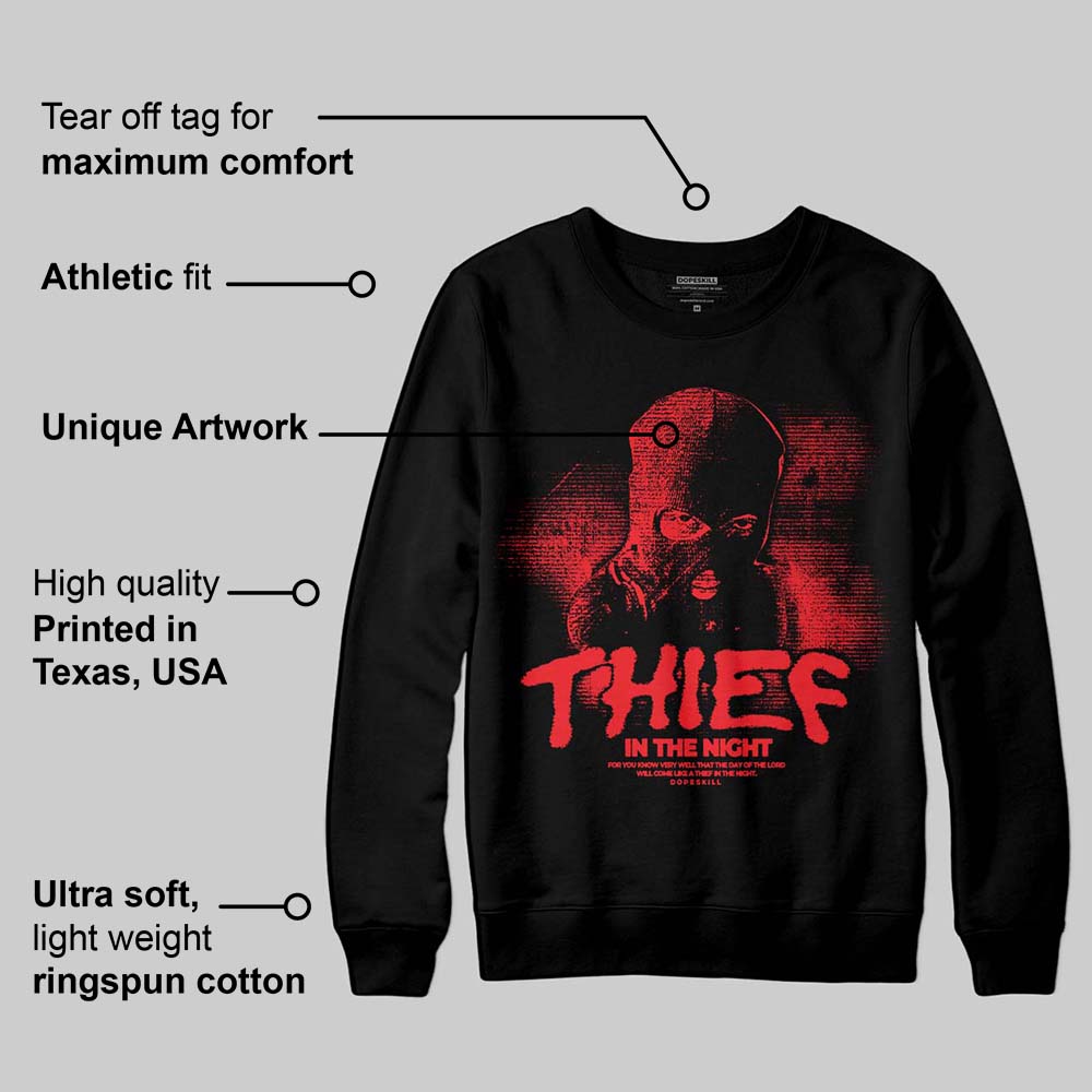 Red Collection superstreetwear Sweatshirt Thief In The Night Graphic