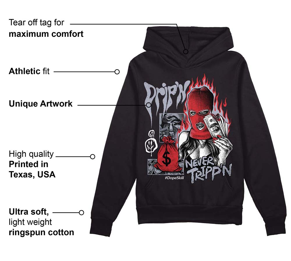 Bred Reimagined 4s superstreetwear Hoodie Sweatshirt Drip'n Never Tripp'n Graphic