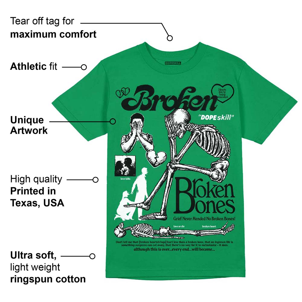 Green Collection superstreetwear Green T-shirt Broken Bones Graphic
