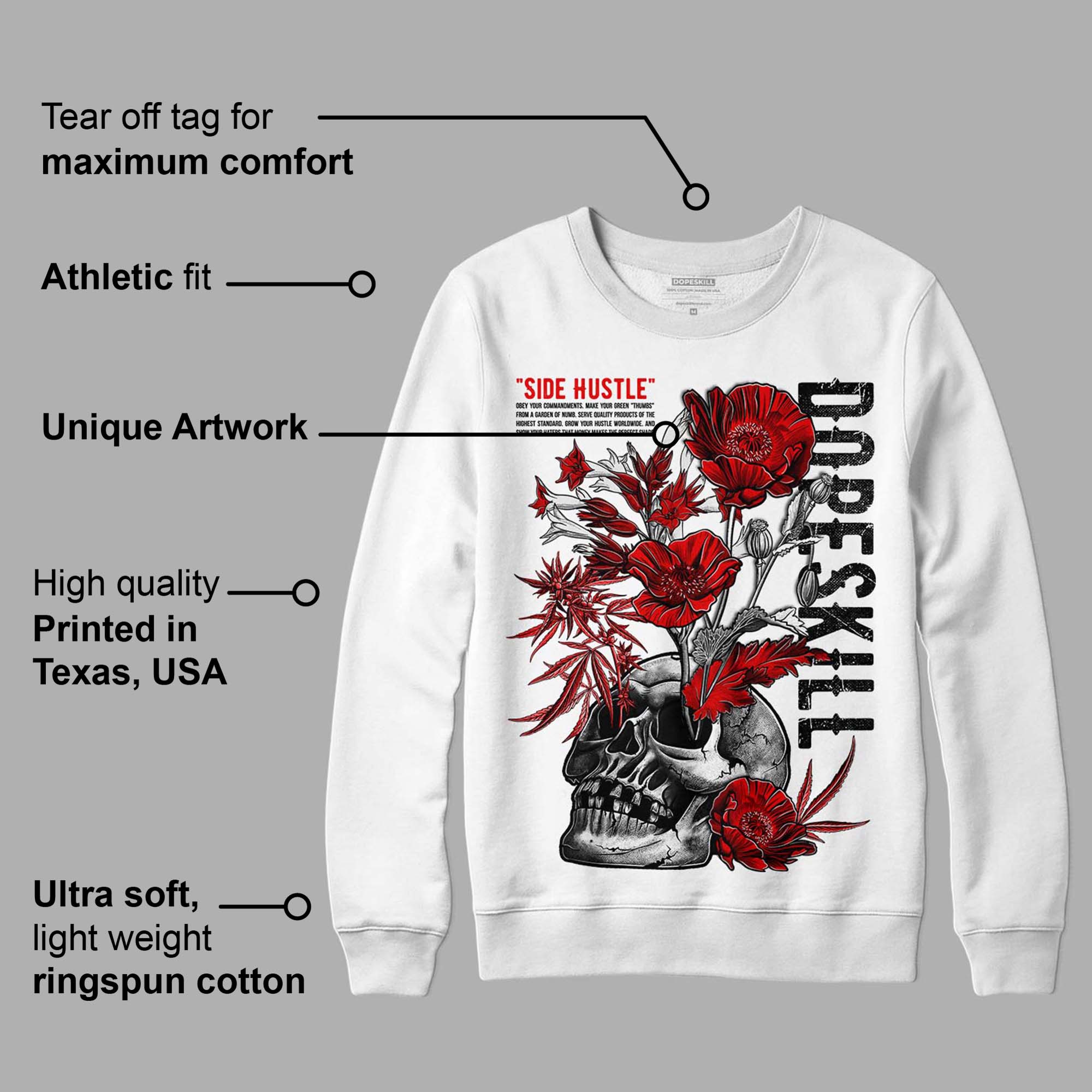 Red Cement 4S superstreetwear Sweatshirt Side Hustle Graphic