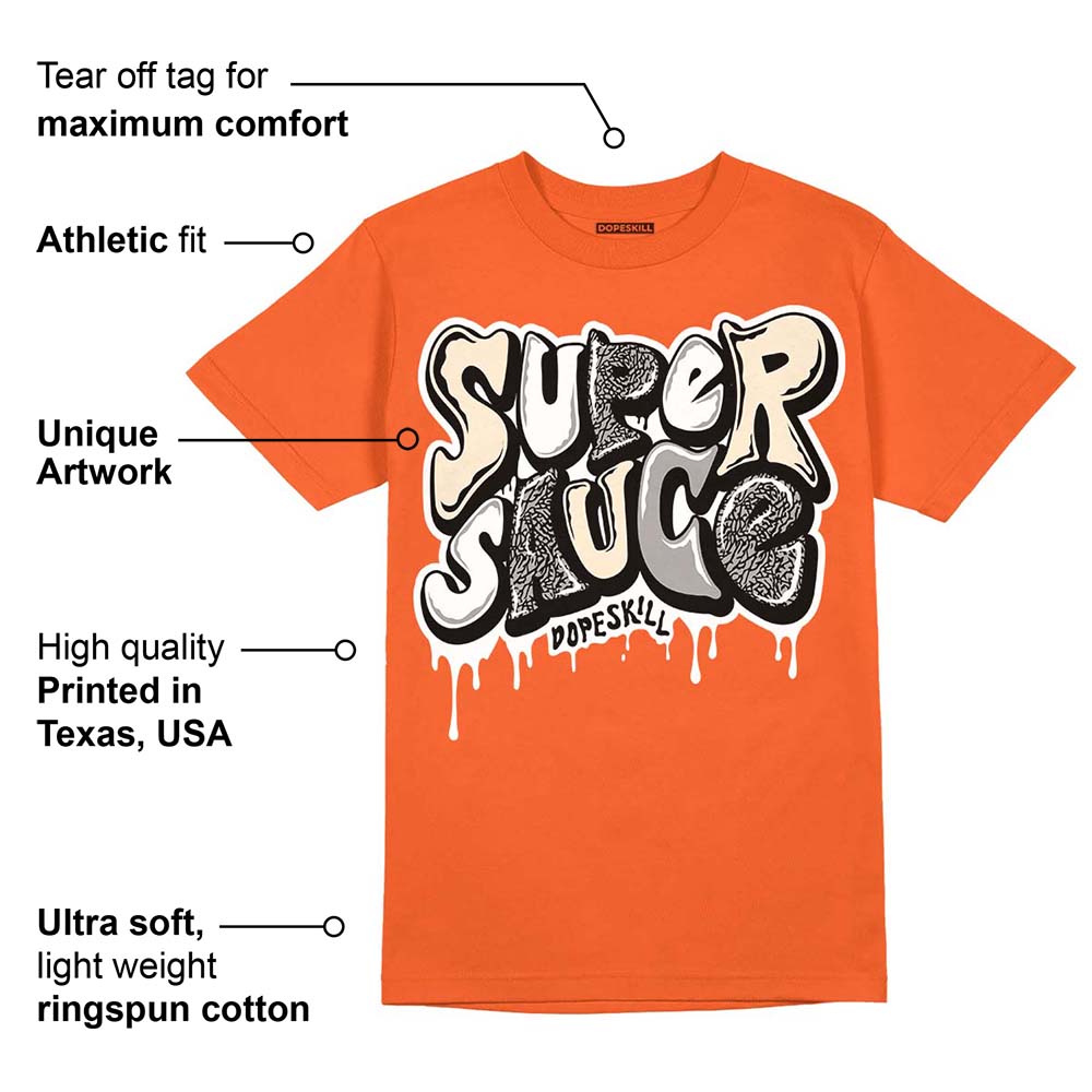 Georgia Peach 3s superstreetwear Orange T-shirt Super Sauce Graphic