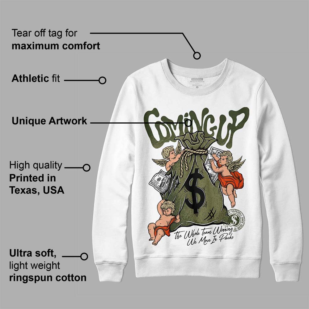 Olive Collection superstreetwear Sweatshirt Money Bag Coming Up Graphic