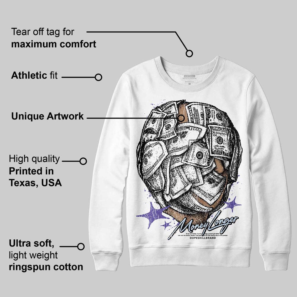 Grape 5s superstreetwear Sweatshirt Money Longer Graphic
