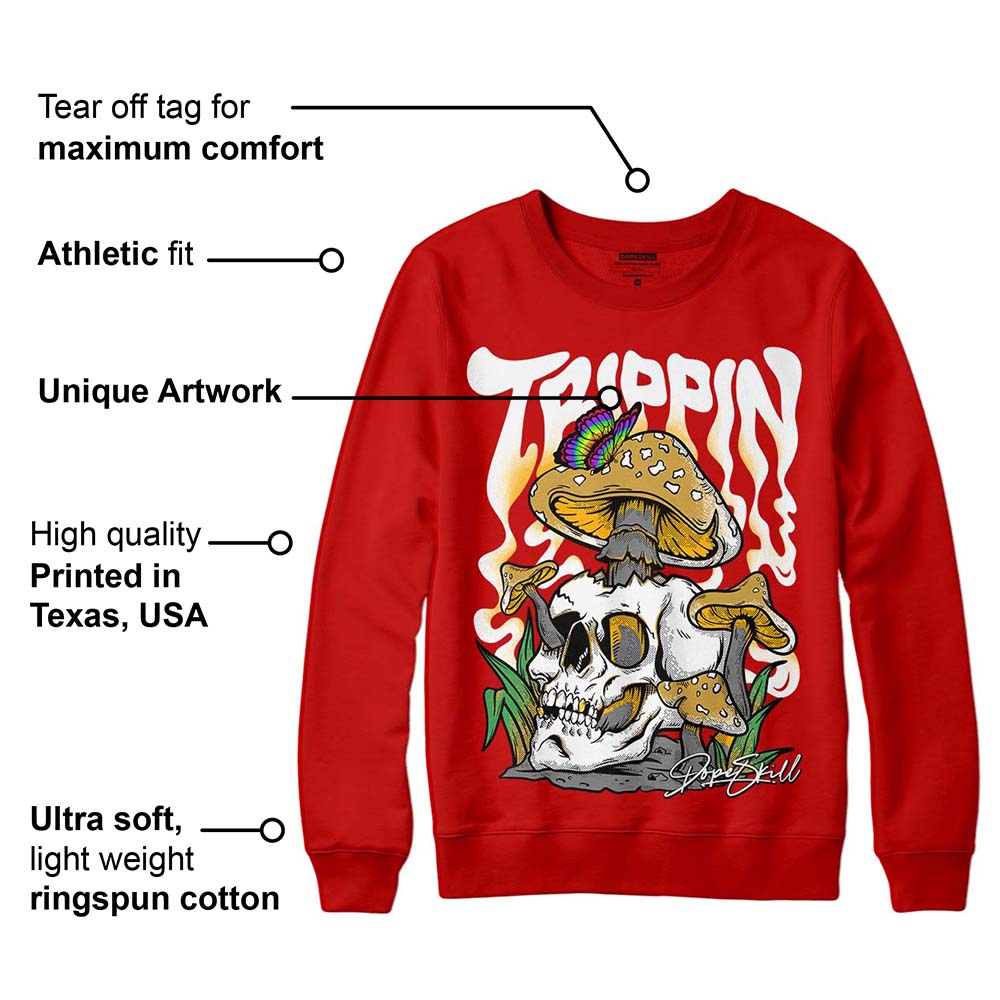 Red Collection superstreetwear Red Sweatshirt Trippin Graphic