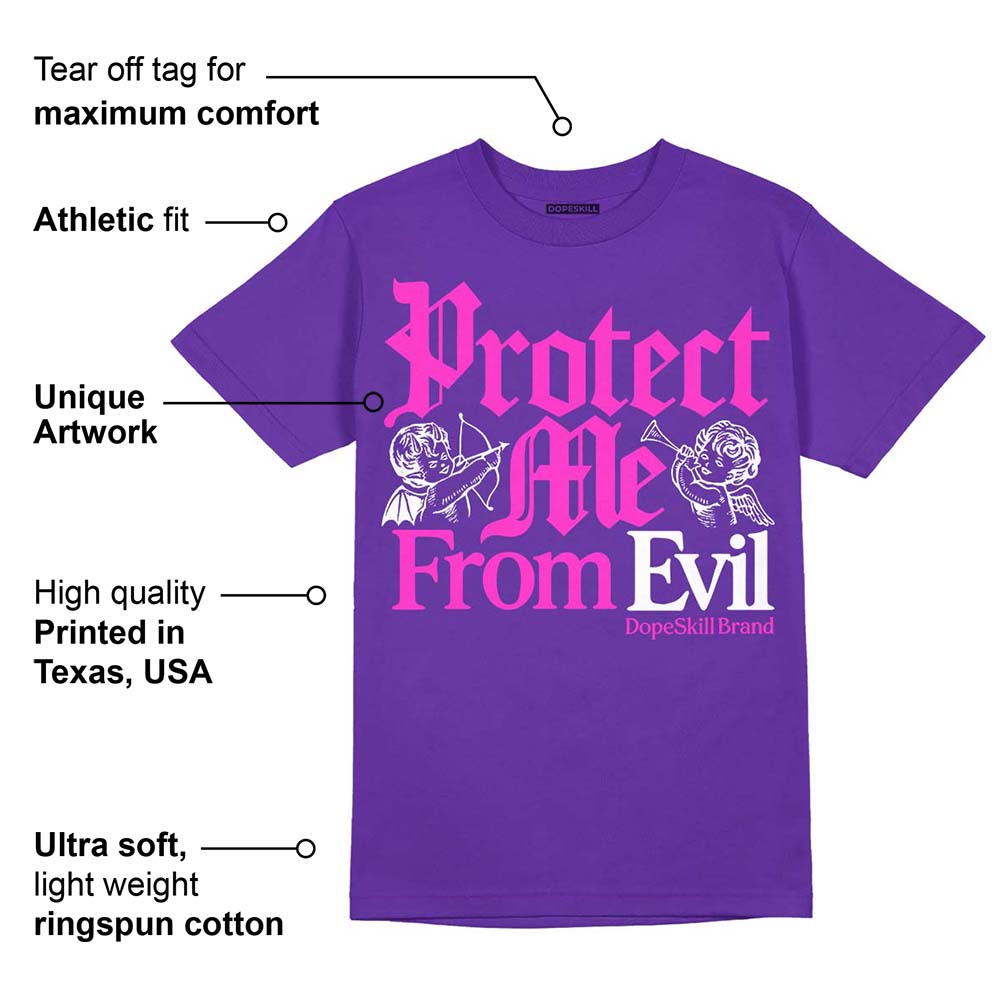 PURPLE Collection superstreetwear Purple T-shirt Protect Me From Evil Graphic