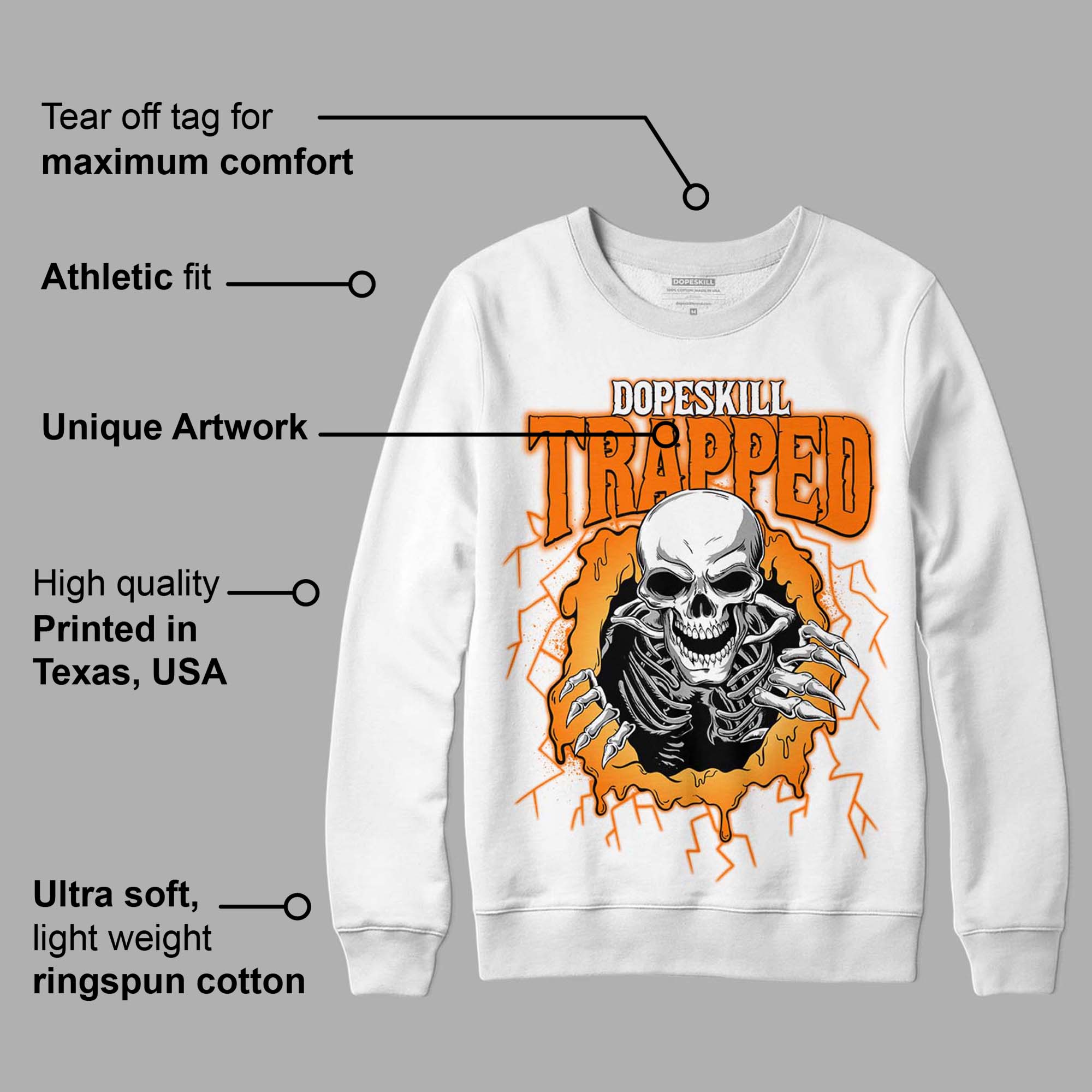 Dunk Low Magma Orange superstreetwear Sweatshirt Trapped Halloween Graphic