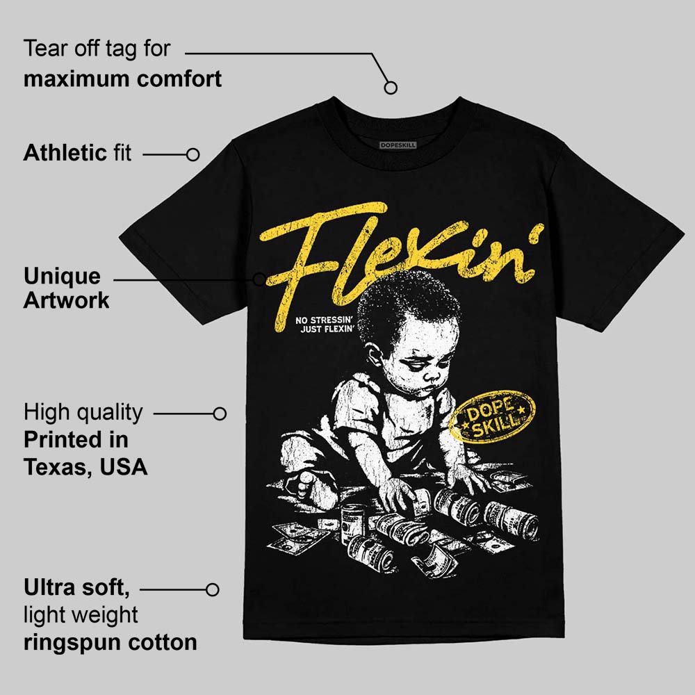 Black Tour Yellow AJ 4 Thunder superstreetwear T-Shirt Flexin' Graphic