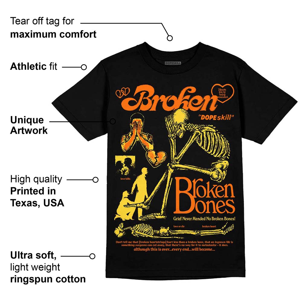 Black Tour Yellow AJ 4 Thunder superstreetwear Unisex T-Shirt Broken Bones Graphic