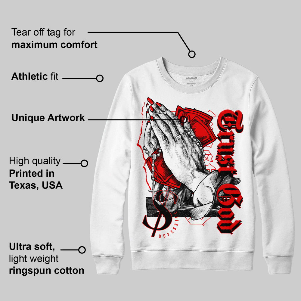 Cherry 12s superstreetwear Sweatshirt Trust God Graphic