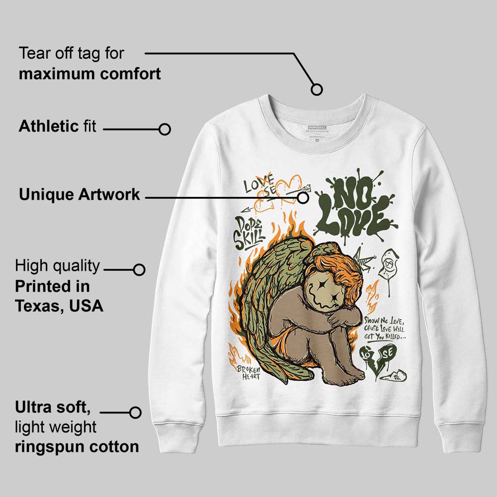 Olive Collection superstreetwear Sweatshirt No Love Graphic