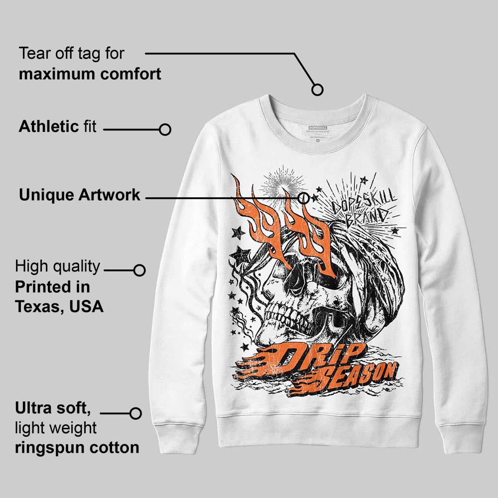 Orange Black White superstreetwear Sweatshirt Drip Season Graphic