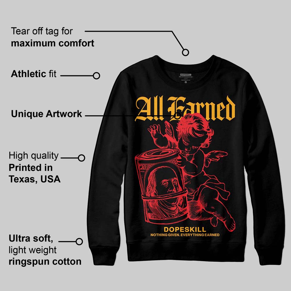 Red Collection superstreetwear Sweatshirt All Earned Graphic