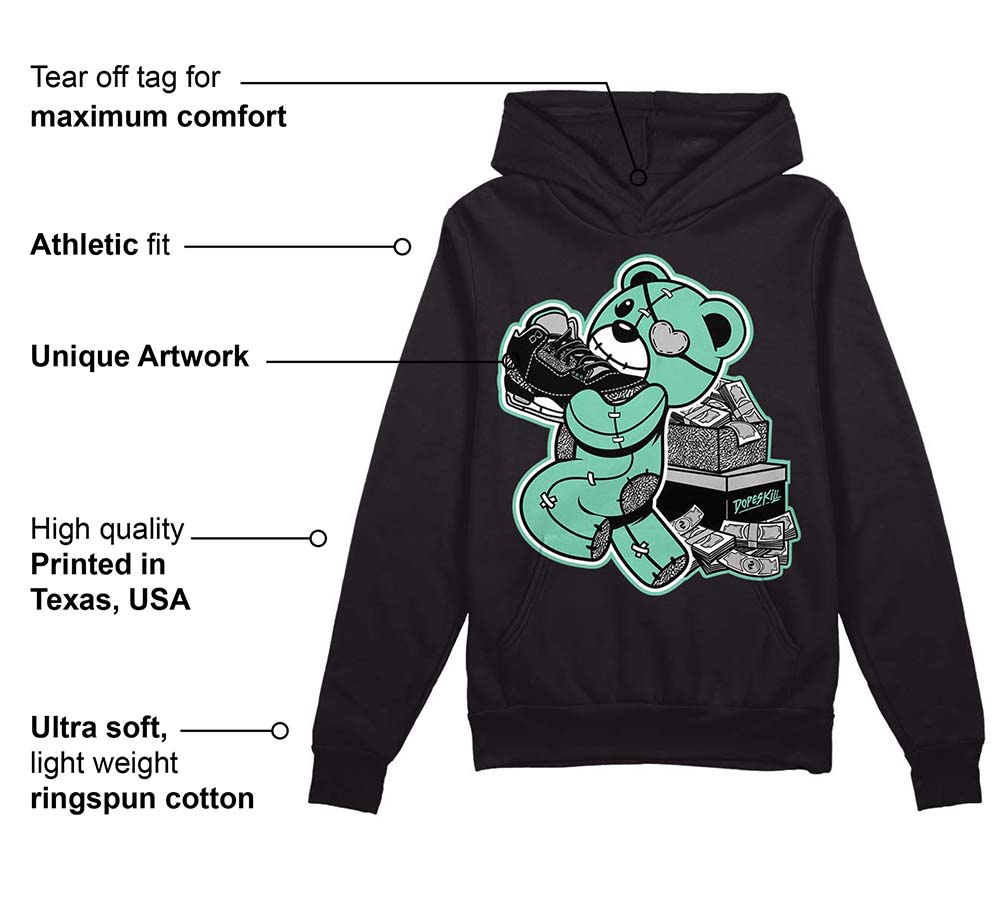 Green Glow 3s superstreetwear Hoodie Sweatshirt Bear Steals Sneaker Graphic