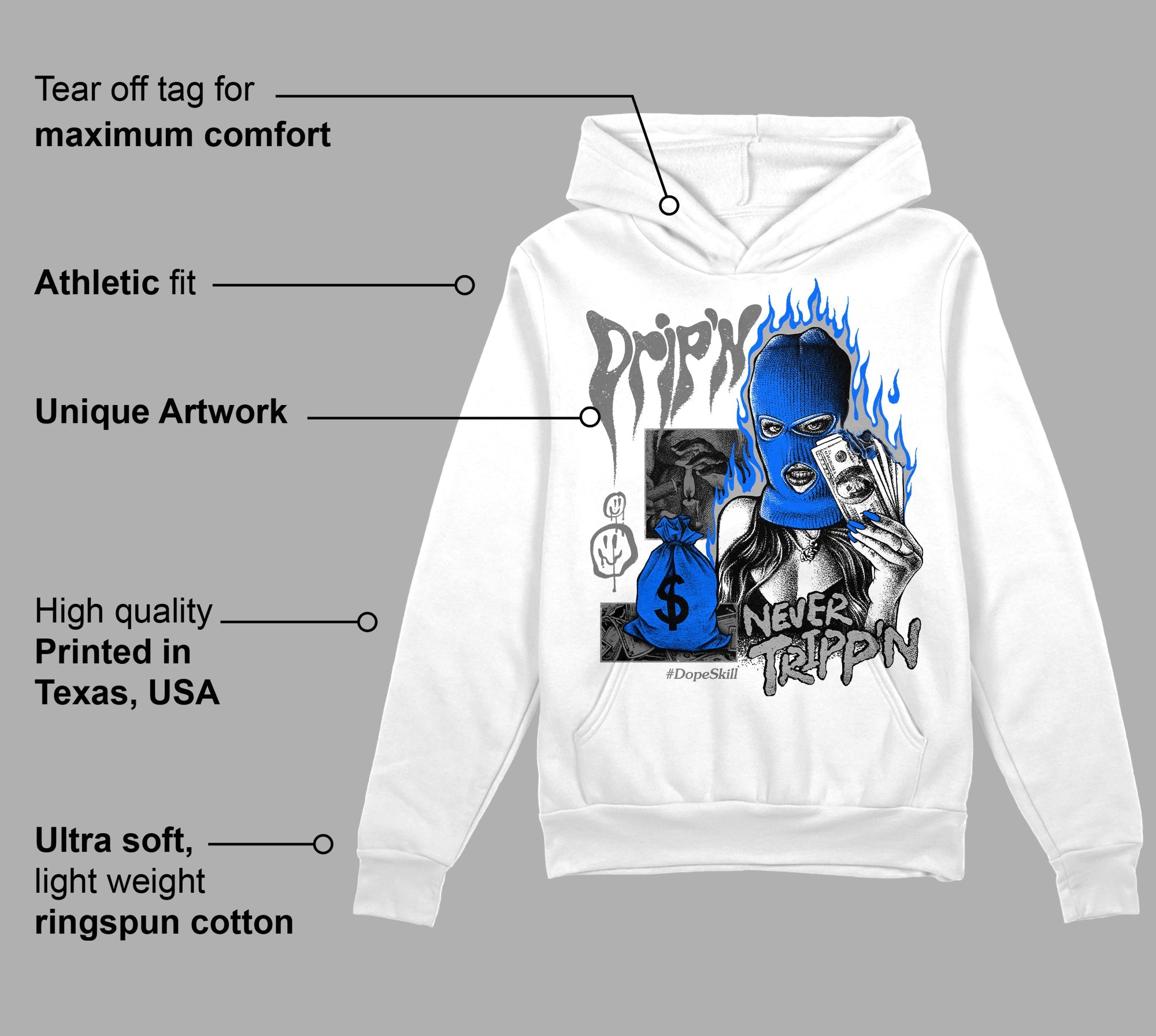 Stealth 12s superstreetwear Hoodie Sweatshirt Drip'n Never Tripp'n Graphic