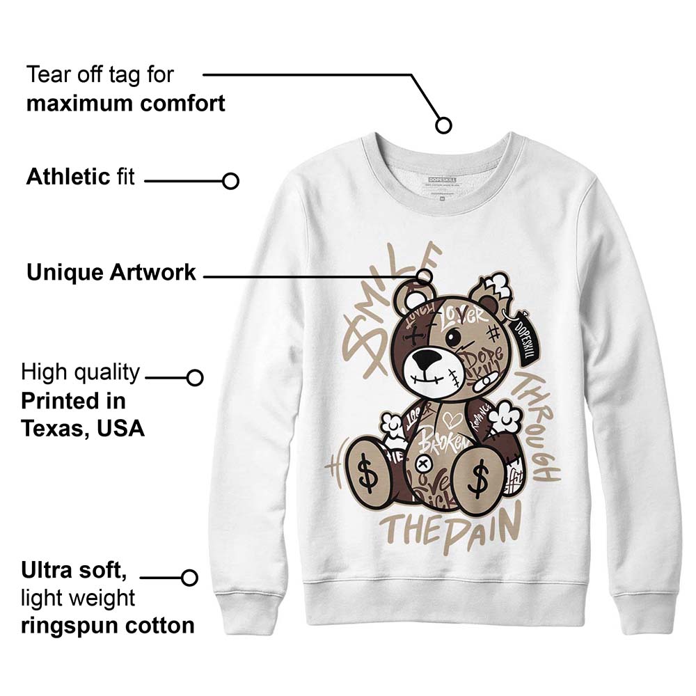 Latte 1s superstreetwear Sweatshirt Smile Through The Pain Graphic