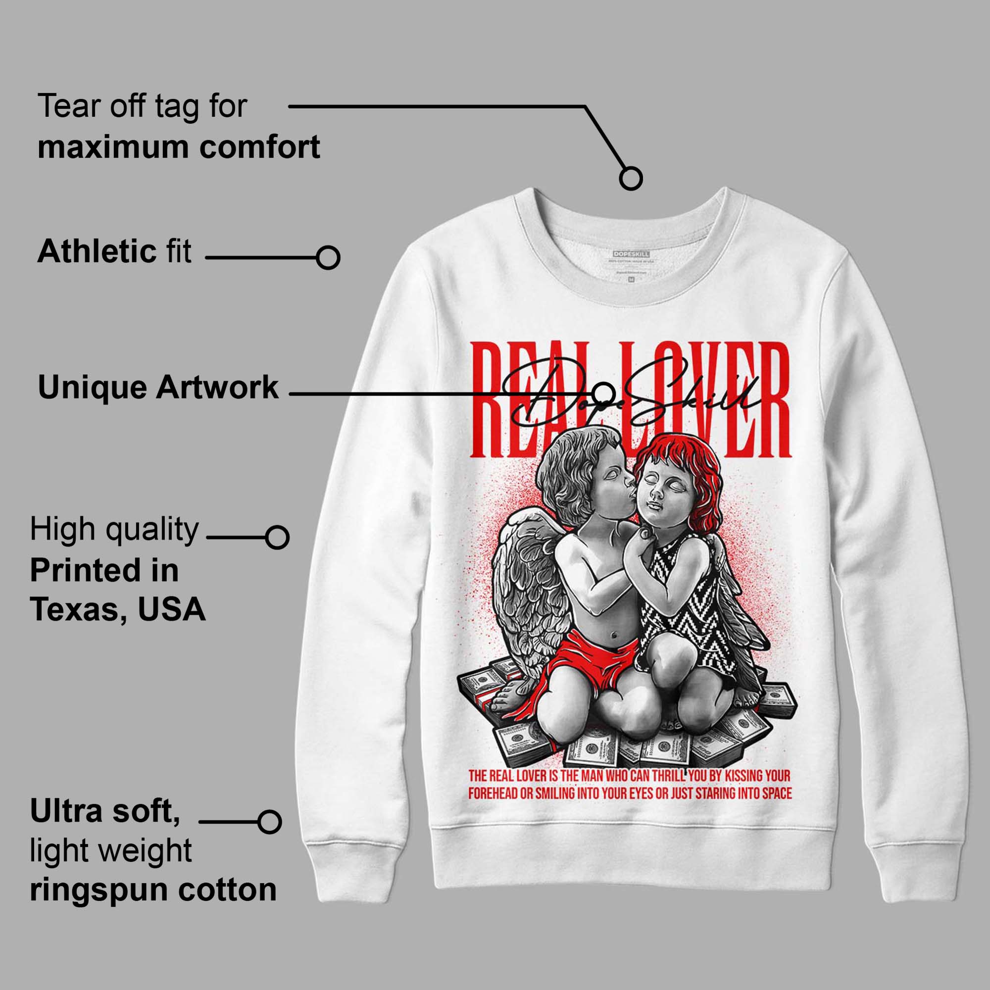 Cherry 12s superstreetwear Sweatshirt Real Lover Graphic