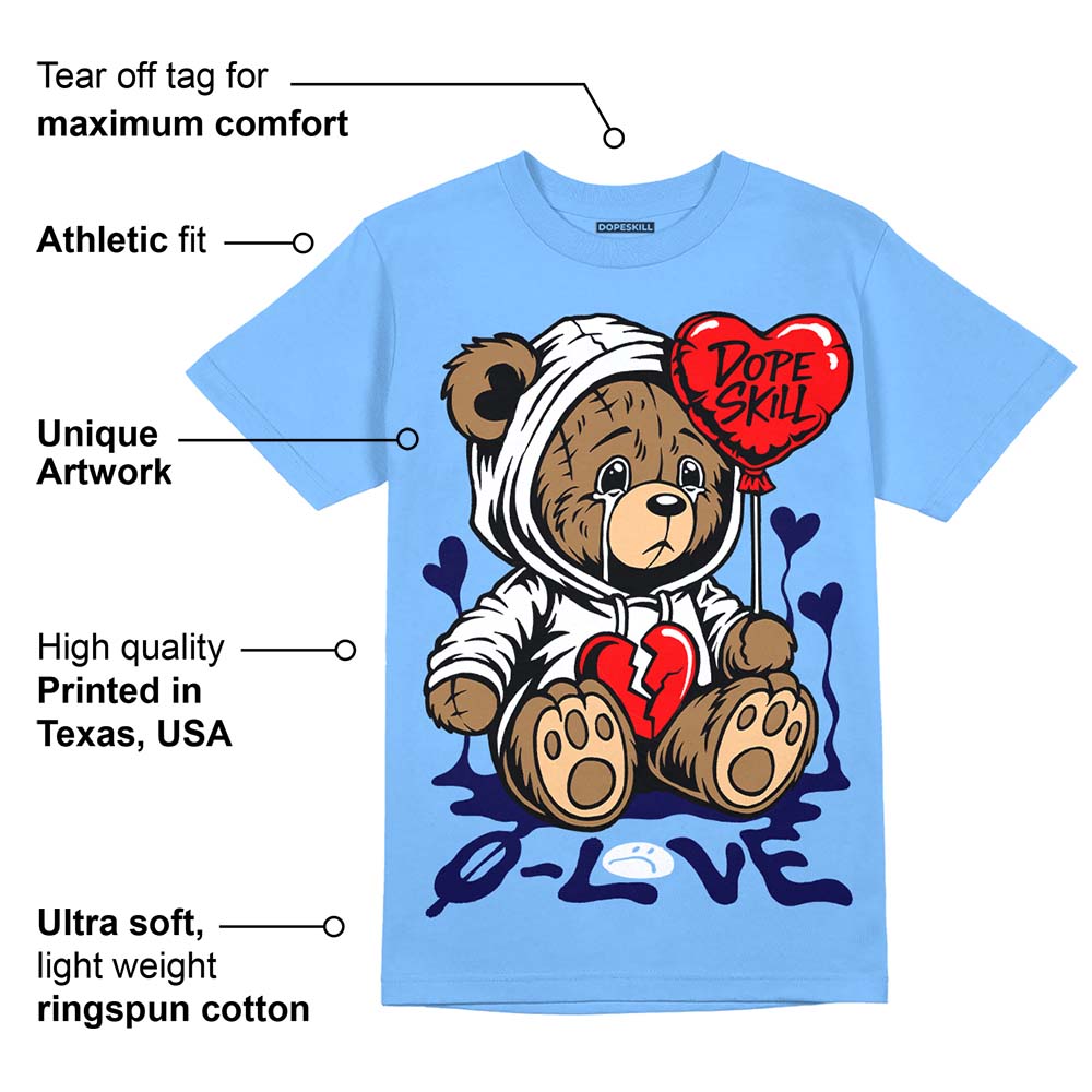 Powder Blue 9s superstreetwear Sky Blue T-shirt Broken Bear Graphic