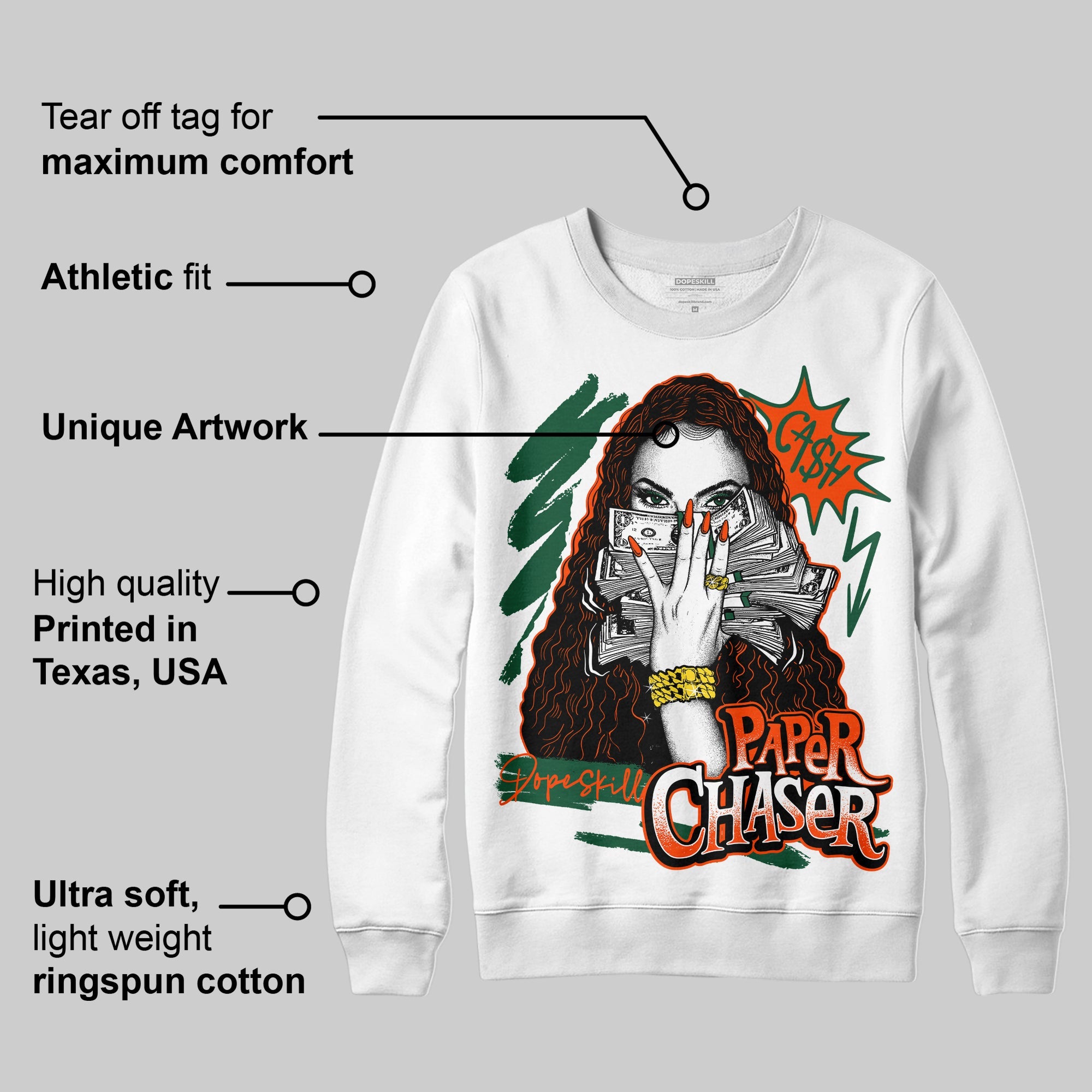 Dunk Low Team Dark Green Orange superstreetwear Sweatshirt NPC Graphic