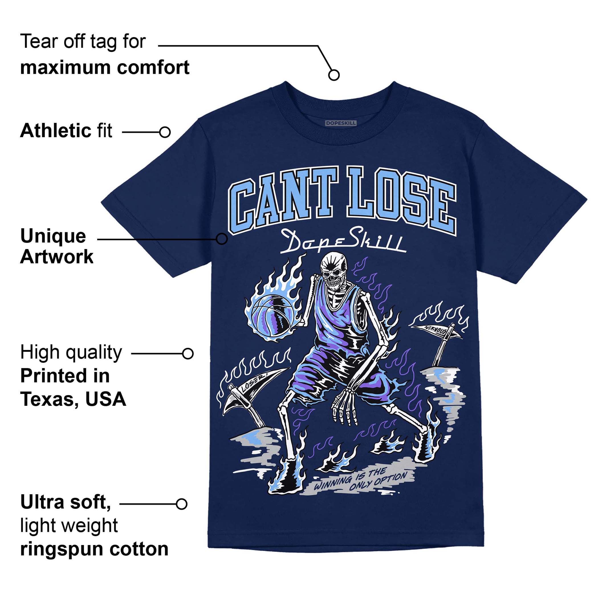 Midnight Navy 5s superstreetwear Navy T-Shirt Cant Lose Graphic