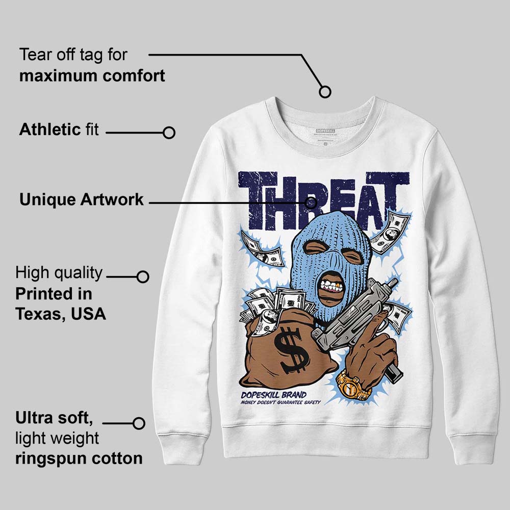 University Blue 6s superstreetwear Sweatshirt Under Threat Graphic