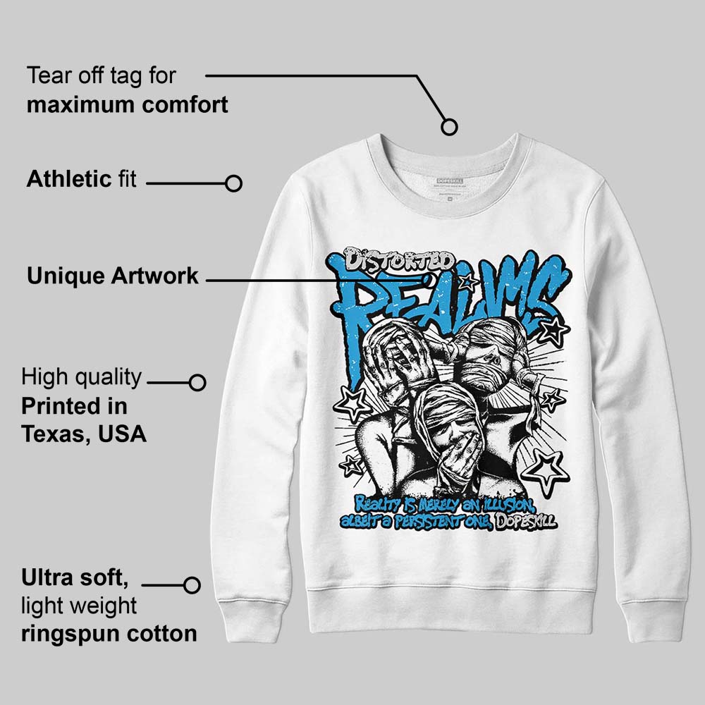 Military Blue 4s superstreetwear Sweatshirt Distorted Realms Graphic