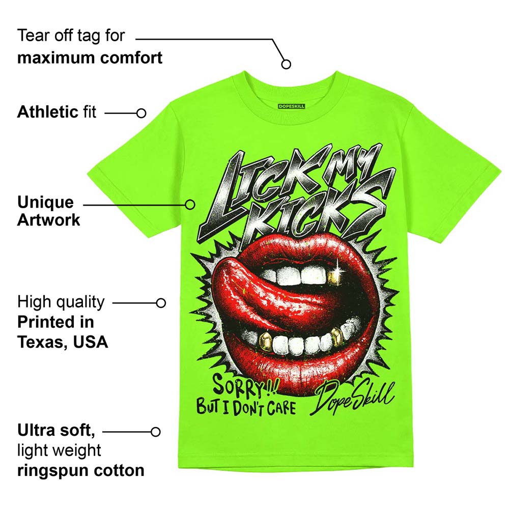 Neon Green Collection superstreetwear Neon Green T-shirt Lick My Kicks Graphic