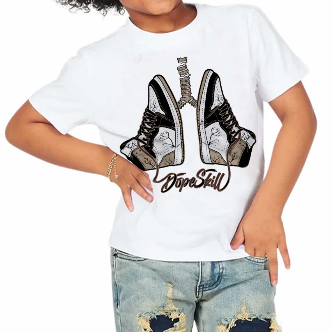 Latte 1s superstreetwear Toddler Kids T-shirt Breathe Graphic