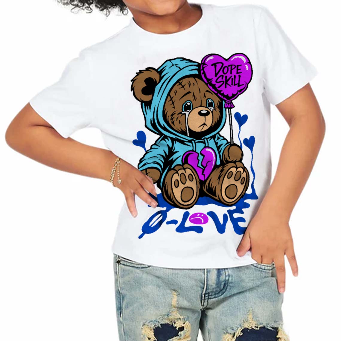 SB Dunk Argon superstreetwear Toddler Kids T-shirt Broken Bear Graphic