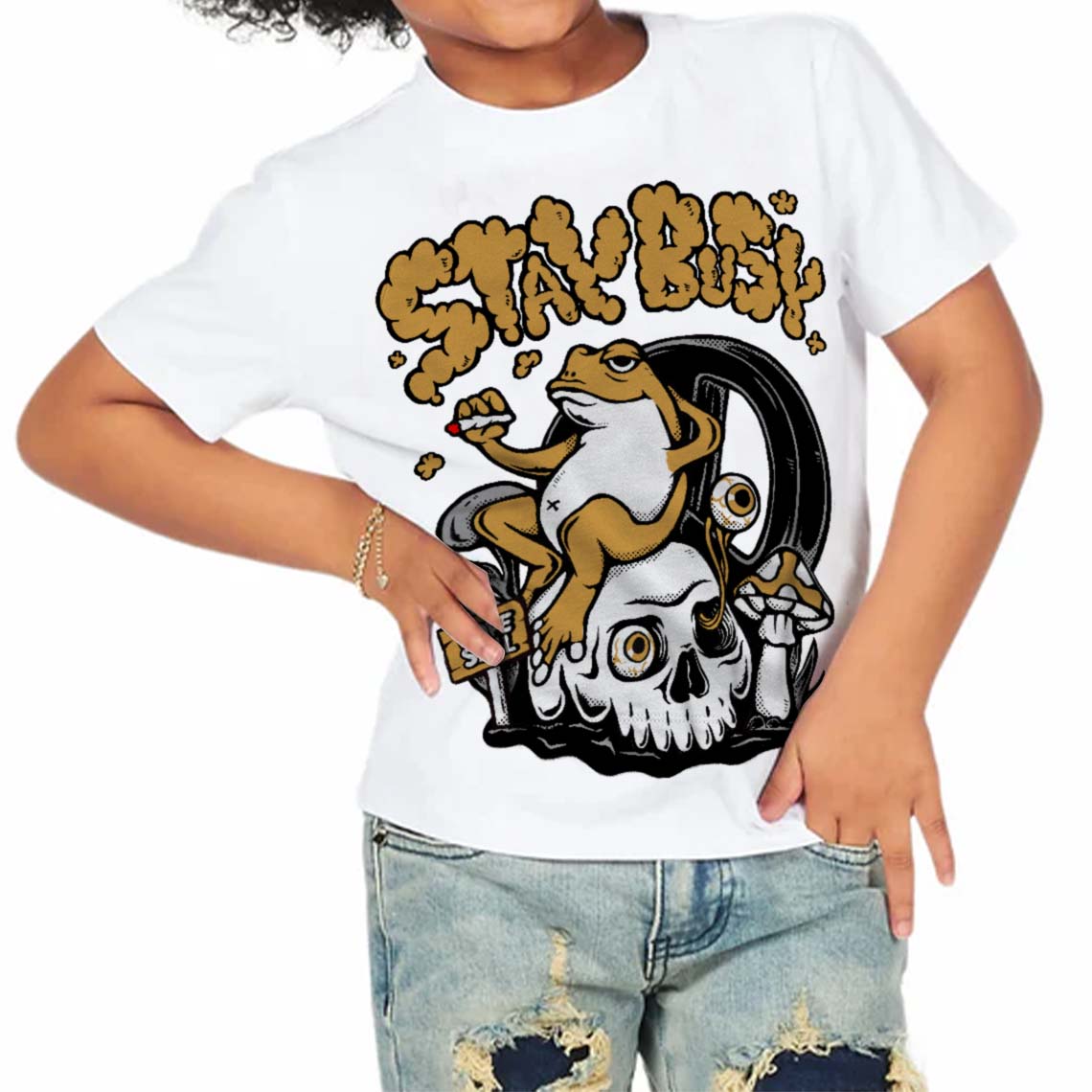 Gratitude 11s superstreetwear Toddler Kids T-shirt Stay Busy Graphic