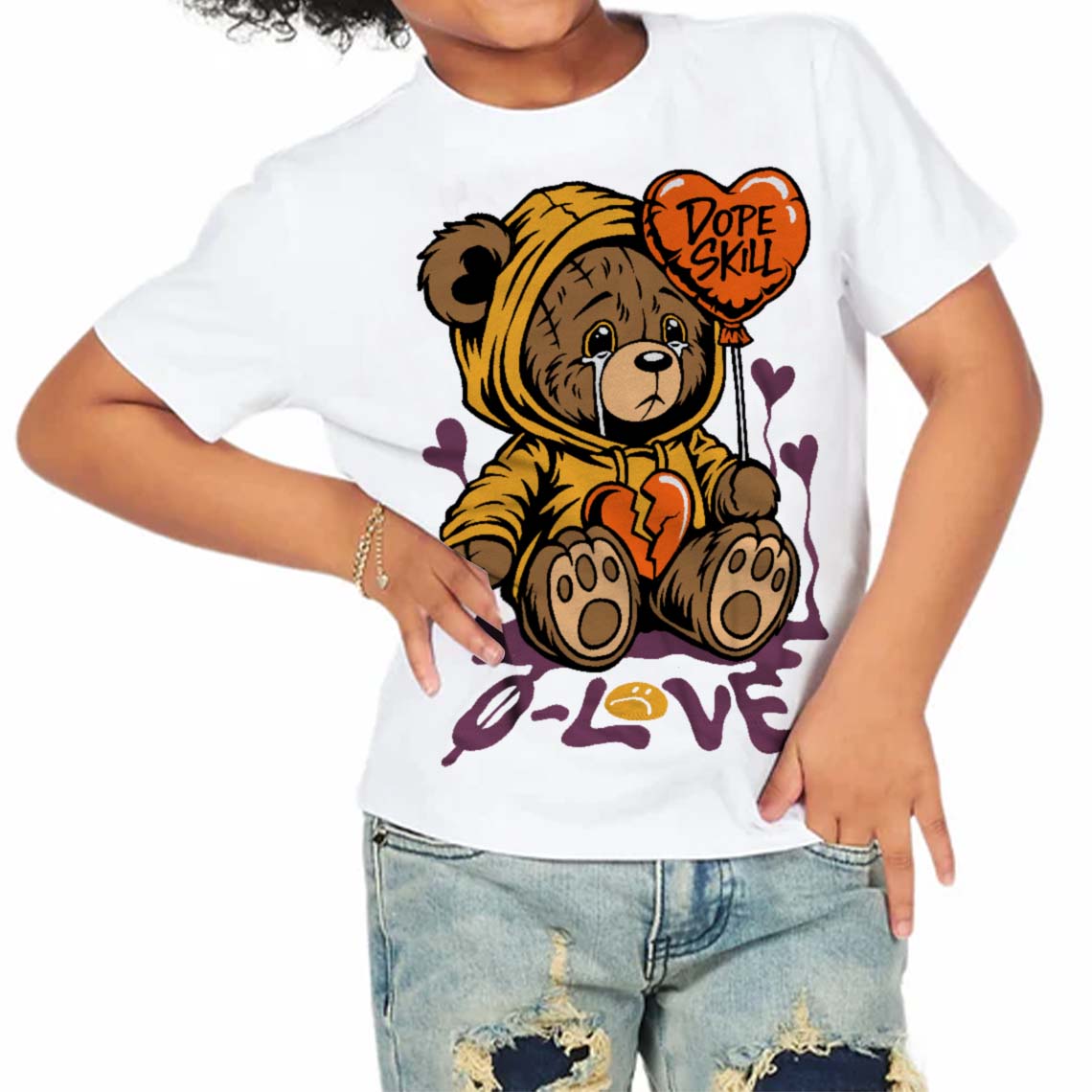Brotherhood 1s OG superstreetwear Toddler Kids T-shirt Broken Bear Graphic