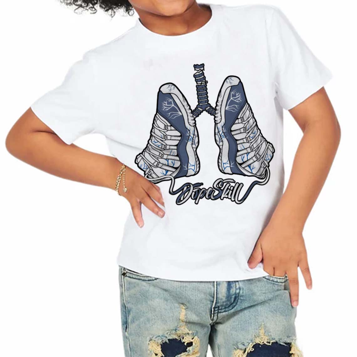 Diffused Blue 11s superstreetwear Toddler Kids T-shirt Breathe Graphic